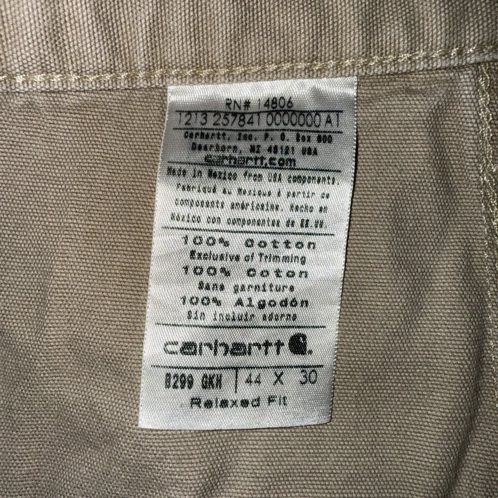 Carhartt Pants Mens Size‎ 44x30 Relaxed Fit B299 GKH Workwear Canvas Grunge